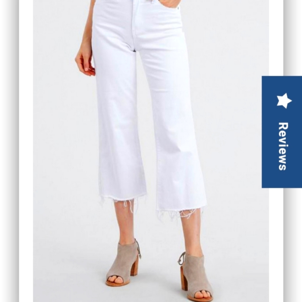 20W JUDY BLUE High Waist Wide Leg White Jeans.